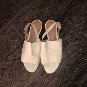 Madewell open toe shoes, heel strap